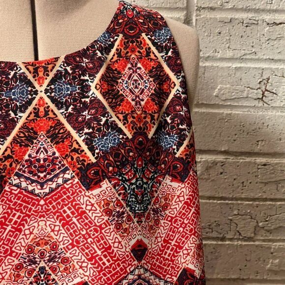 Market & spruce BoHO Handkerchief Sleeveless Blouse Tank Top M - Picture 2 of 10